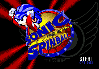 Sonic Spinball (USA) Title Screen
